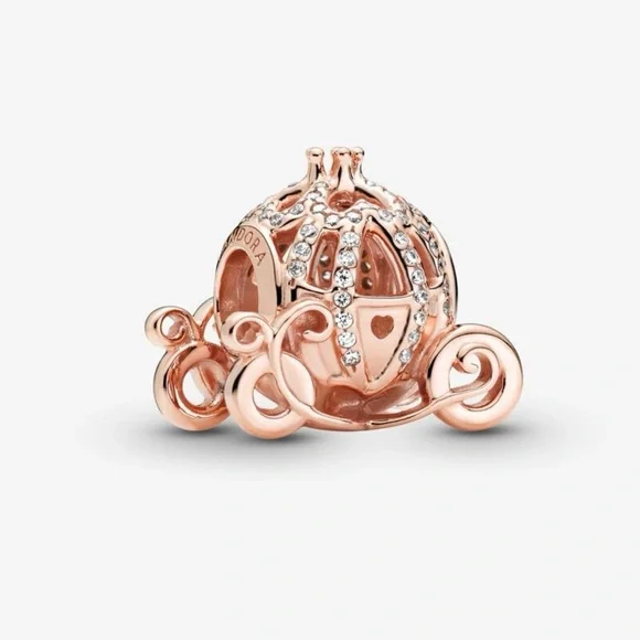 Brand New Disney x Pandora Cinderella Sparkling Carriage Charm - Picture 7 of 16
